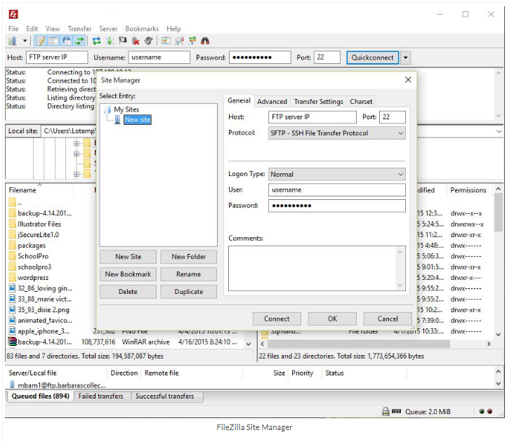 How To Upload Files through FileZilla on server - Help | Buzinessware