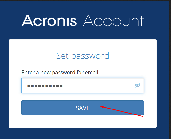 how to change the password acronis true image